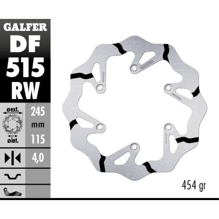 Galfer Disc Frana Fixed Wave Grooved Df515Rw