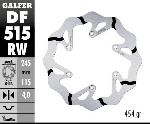 Galfer Disc Frana Fixed Wave Grooved Df515Rw