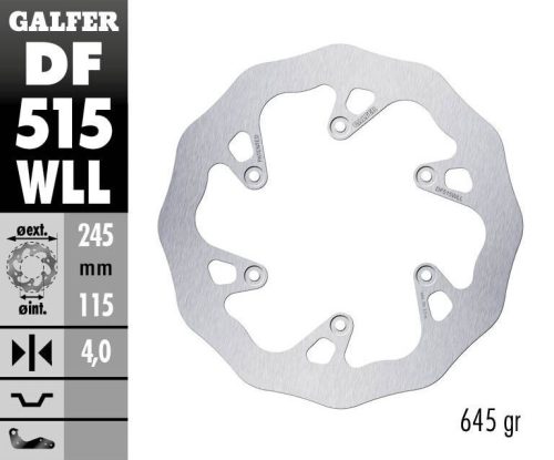 Galfer Disc Frana Fixed Wave Solid Df515Wll