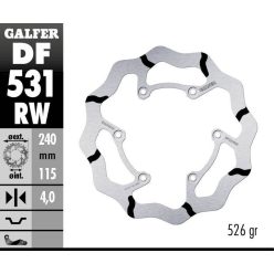 Galfer Disc Frana Fixed Wave Grooved Df531Rw