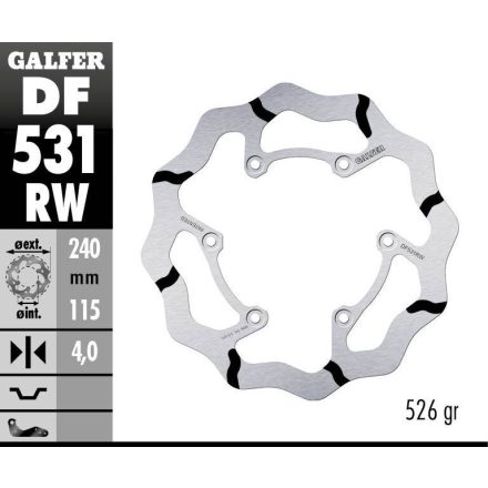 Galfer Disc Frana Fixed Wave Grooved Df531Rw