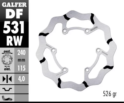 Disc frână Galfer wave off-road DF531RW