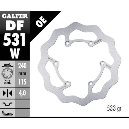 Galfer Disc Frana Fixed Wave Df531W