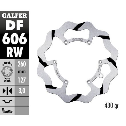 Galfer Disc Frana Fixed Wave Grooved Df606Rw