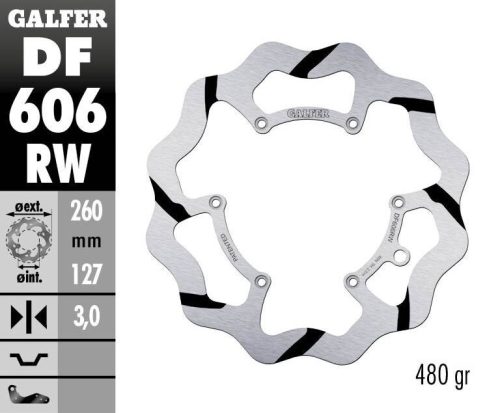 Galfer Disc Frana Fixed Wave Grooved Df606Rw