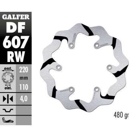 Galfer Disc Frana Fixed Wave Grooved Df607Rw