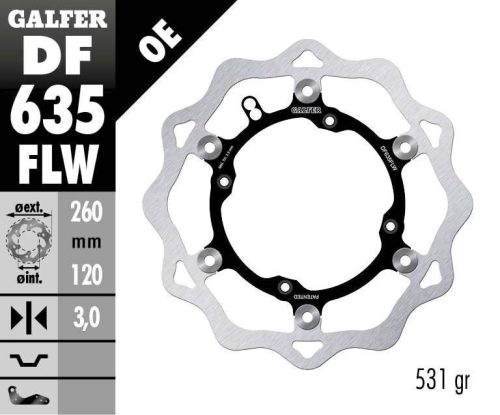 Galfer Disc Frana Float Wave Df635Flw