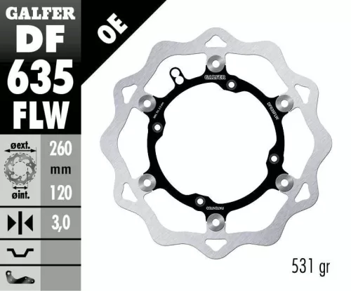 Disc frână Galfer flotant off-road DF635FLW