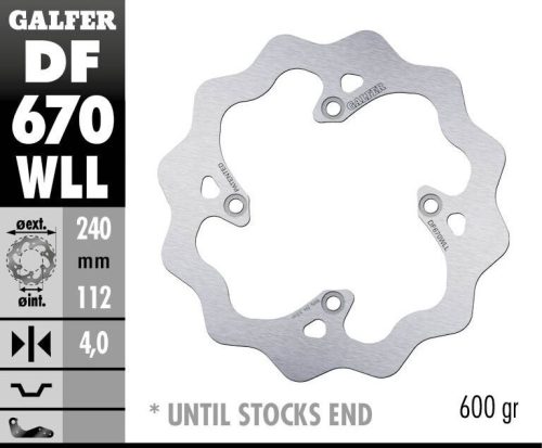 Galfer Disc Frana Fixed Wave Solid Df670Wll