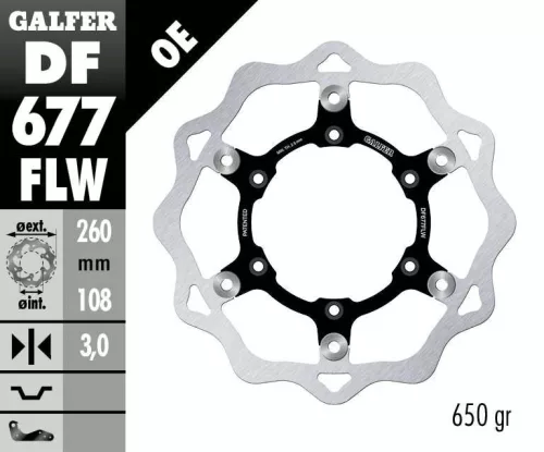 Disc frână Galfer flotant off-road DF677FLW