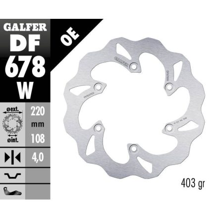 Galfer Disc Frana Fixed Wave Df678W