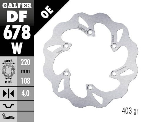 Galfer Disc Frana Fixed Wave Df678W