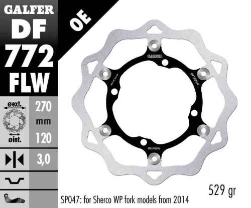 Disc frână Galfer flotant off-road DF772FLW