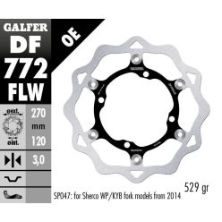 Galfer Disc Frana Float Wave Grooved Df772Frw