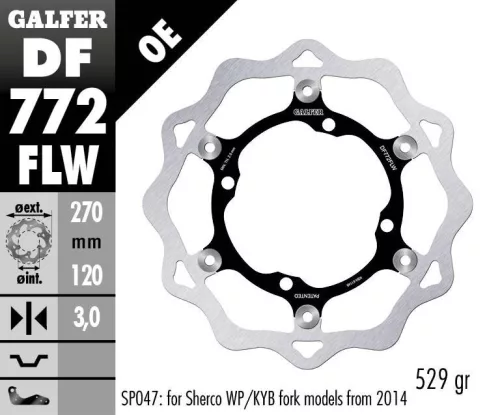 Disc frână Galfer flotant off-road DF772FRW