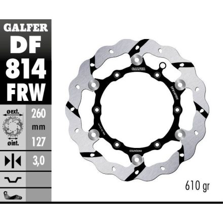 Galfer Disc Frana Float Wave Grooved Df814Frw