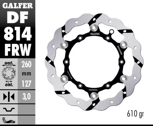 Disc frână Galfer flotant off-road DF814FRW