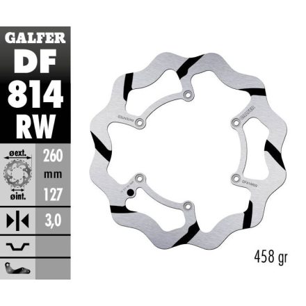 Galfer Disc Frana Fixed Wave Grooved Df814Rw