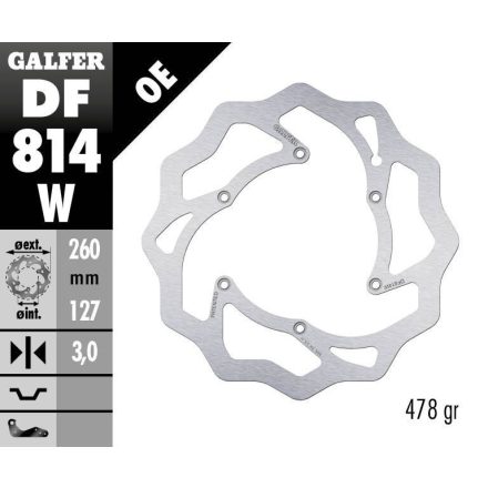 Galfer Disc Frana Fixed Wave Df814W