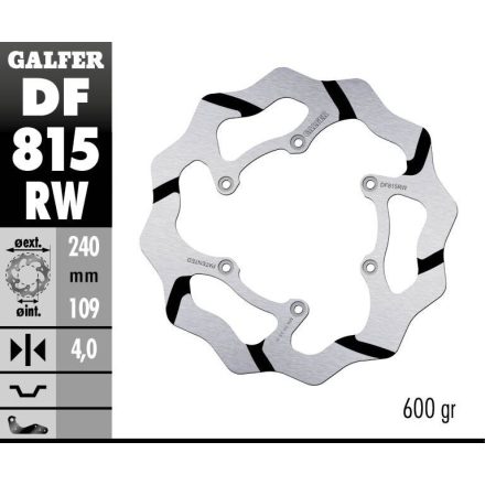 Galfer Disc Frana Fixed Wave Grooved Df815Rw