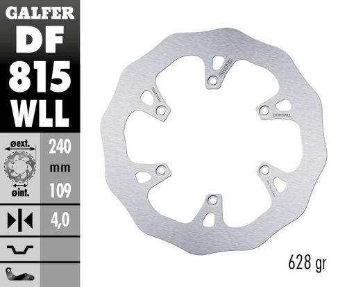 Galfer Disc Frana Fixed Wave Solid Df815Wll