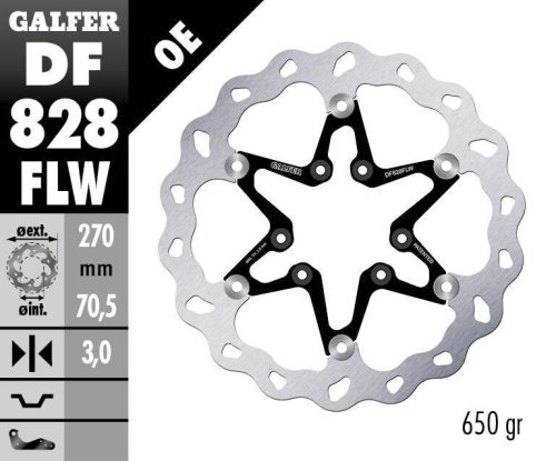 Galfer Disc Frana Float Wave Df828Flw