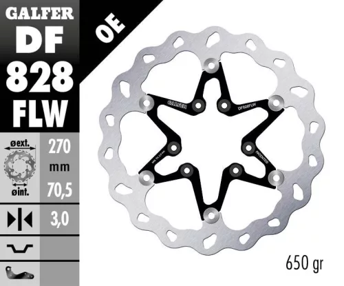 Disc frână Galfer flotant off-road DF828FLW