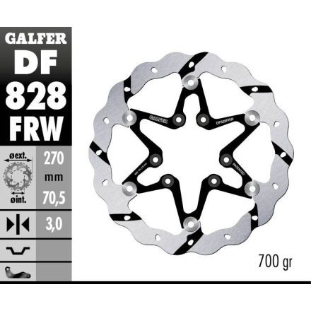 Galfer Disc Frana Float Wave Grooved Df828Frw