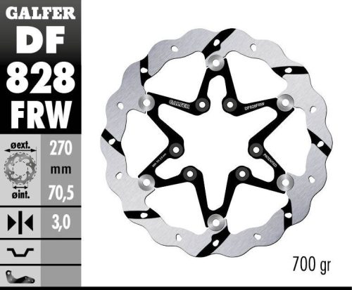 Galfer Disc Frana Float Wave Grooved Df828Frw