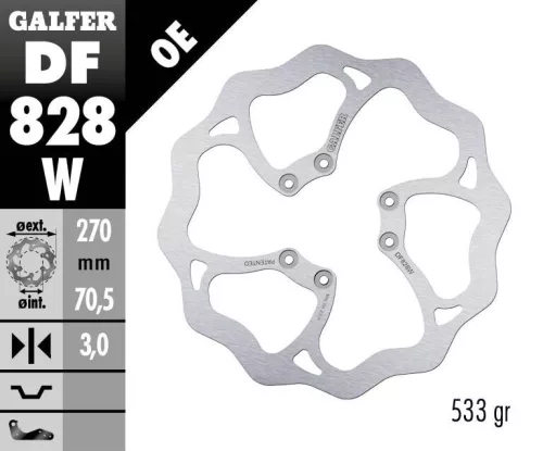 Disc frână Galfer wave off-road DF828W