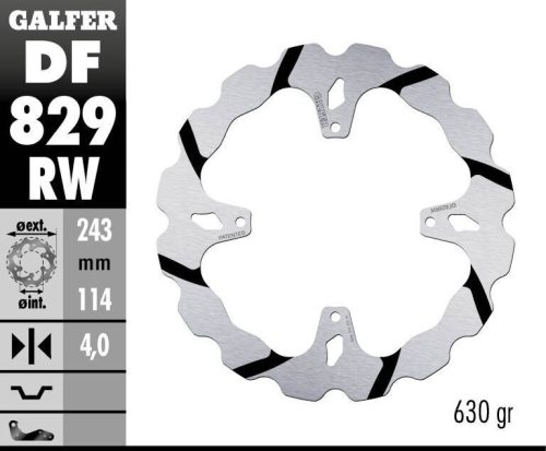 Galfer Disc Frana Fixed Wave Grooved Df829Rw