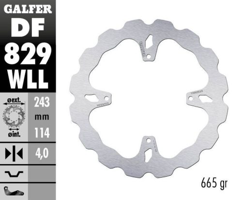 Galfer Disc Frana Fixed Wave Solid Df829Wll