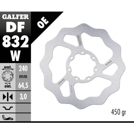 Galfer Disc Frana Fixed Wave Df832W