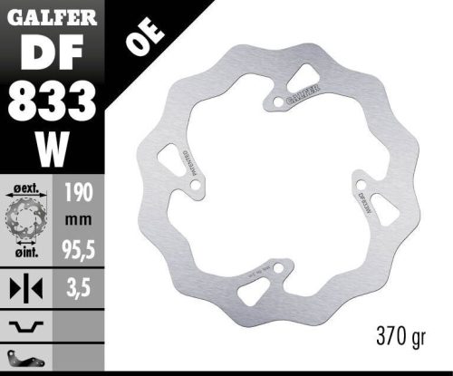 Galfer Disc Frana Fixed Wave Df833W