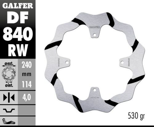 Galfer Disc Frana Fixed Wave Grooved Df840Rw