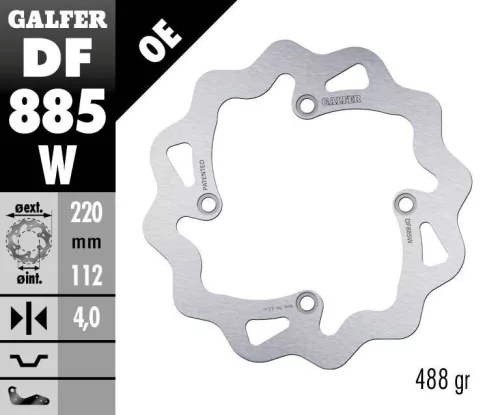 Disc frână Galfer wave off-road DF885W