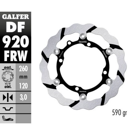 Galfer Disc Frana Float Wave Grooved Df920Frw