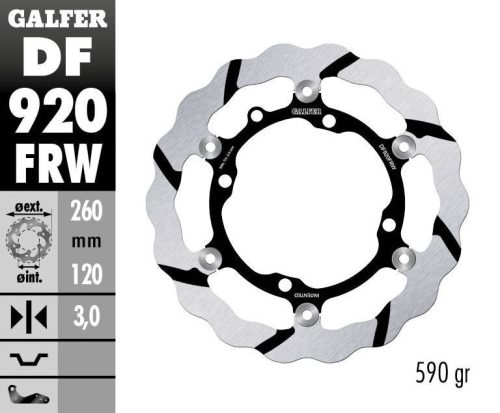 Galfer Disc Frana Float Wave Grooved Df920Frw