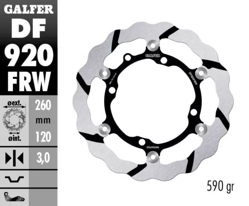 Disc frână Galfer flotant off-road DF920FRW