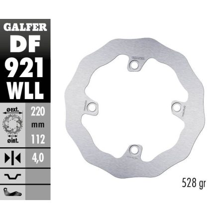 Galfer Disc Frana Fixed Wave Solid Df921Wll