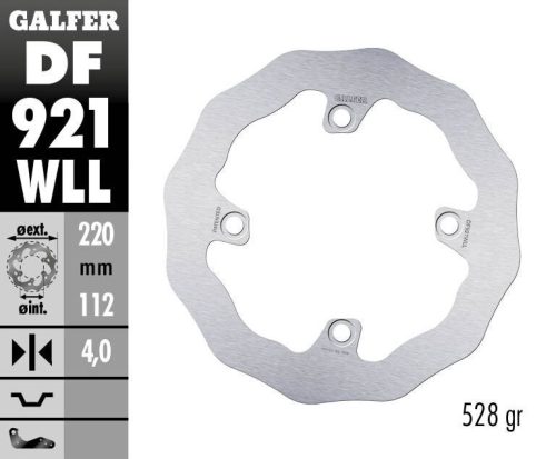 Galfer Disc Frana Fixed Wave Solid Df921Wll