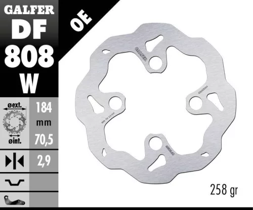 Disc frână Galfer wave off-road DF808W