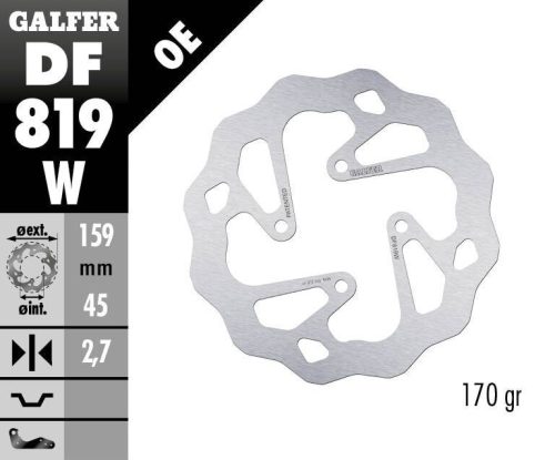 Galfer Disc Frana Wave Fixed Df819W