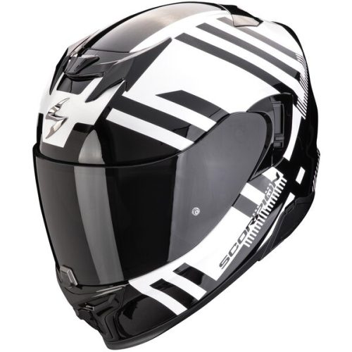 Casca Scorpion Exo-520 Evo Air Banshee Alb Perlat/Negru