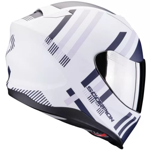 Casca Scorpion EXO-520 EVO AIR Banshee Alb Perlat Negru