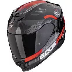 Casca Scorpion EXO-520 EVO AIR Titan Negru Metalizat Rosu