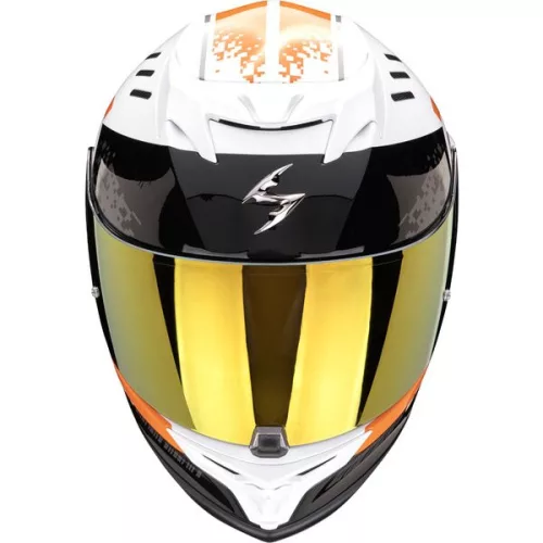 Casca Scorpion EXO-520 EVO AIR Titan Alb Portocaliu