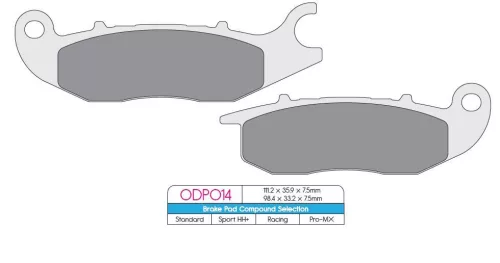 Plăcuțe frână DP Brakes organice ODP014