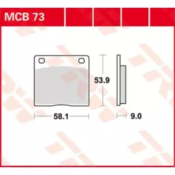 Plăcuțe frână organice TRW MCB73