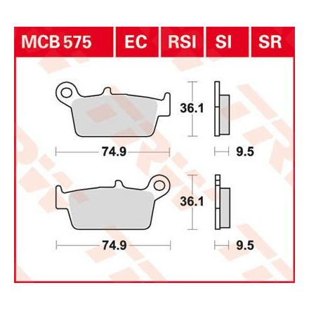 Placute-Frana-Standard-Offroad-Trw-Mcb575Ec-Spate